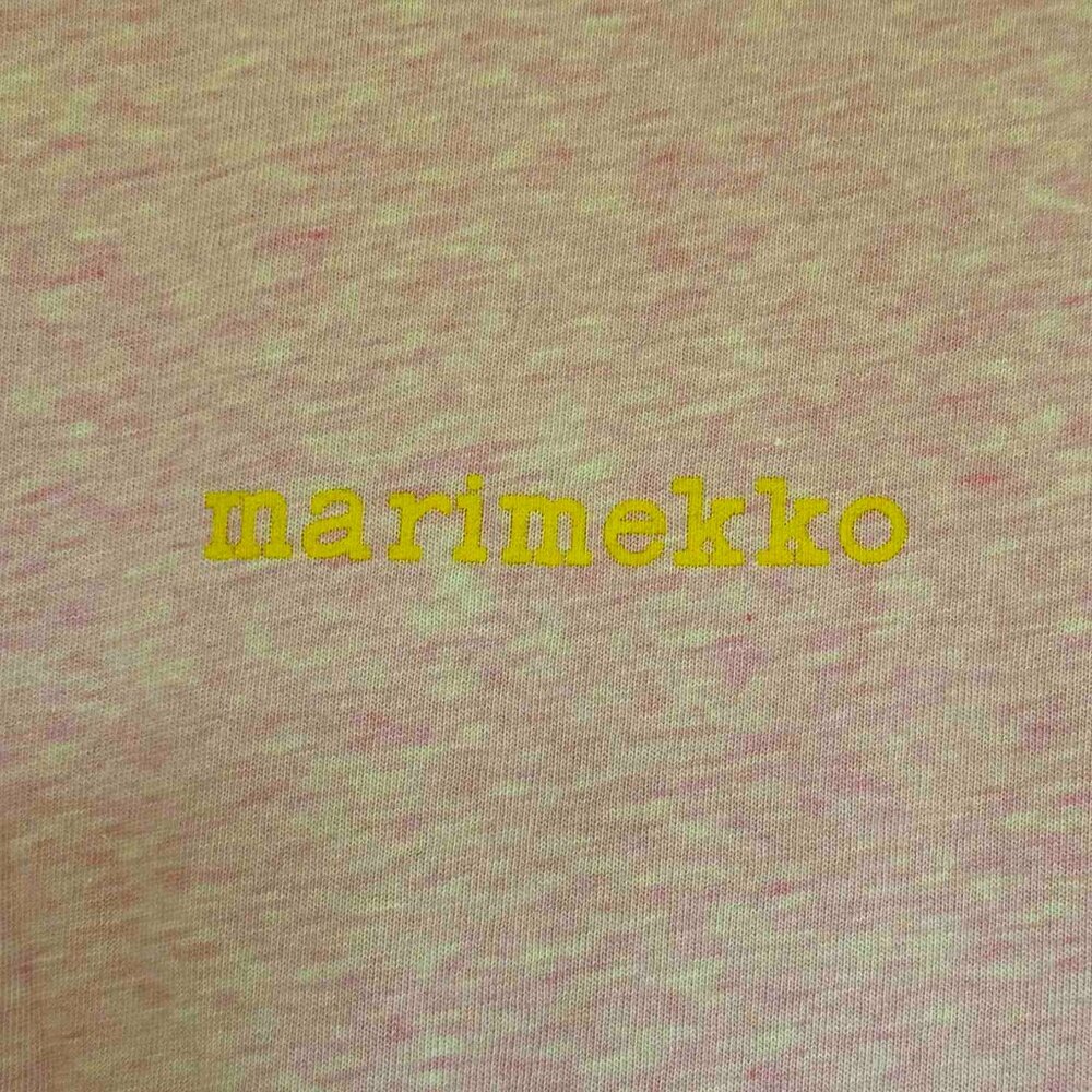 Marimekko Pink Graphic T-Shirt Women’s Large 100% Cotton | Scandinavian Style - Picture 4 of 9
